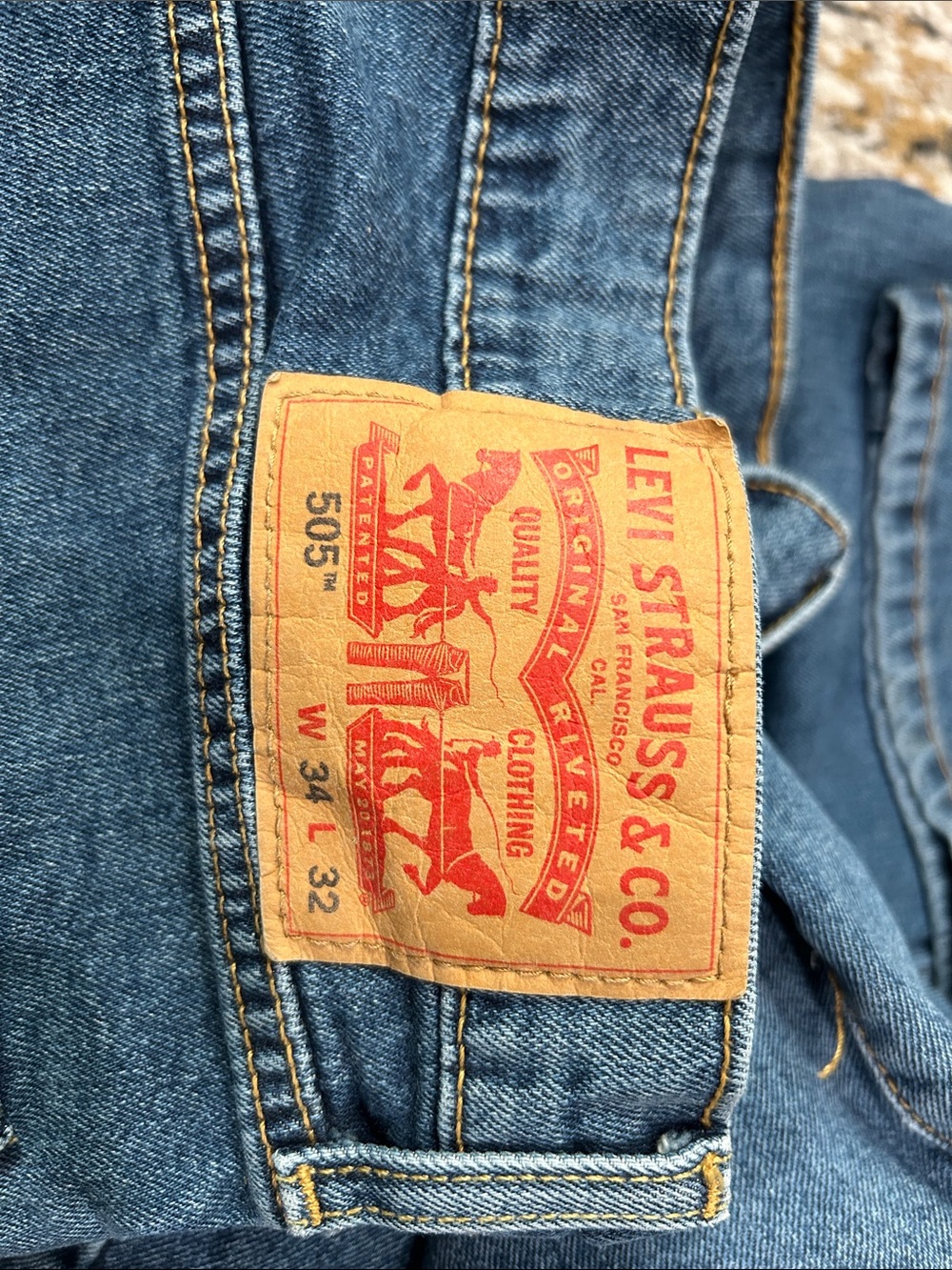 Levi's Men's Blue Denim Straight Jeans 505 BUNDLE - Picture 3 of 3